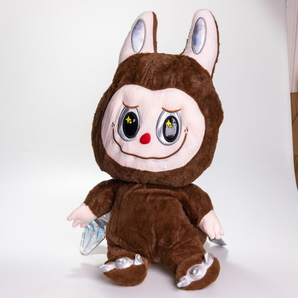 М'яка іграшка-плед, подушка 3 в 1 Labubu Brown Dragon плед в іграшці дитячий плед іграшка Лабубу Коричневий 520-29BR - фото №2