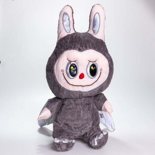 М'яка іграшка-плед, подушка 3 в 1 Labubu Brown Dragon плед в іграшці дитячий плед іграшка Лабубу Сірий 520-29G - фото №3