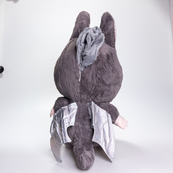 М'яка іграшка-плед, подушка 3 в 1 Labubu Brown Dragon плед в іграшці дитячий плед іграшка Лабубу Сірий 520-29G - фото №5