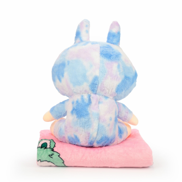 М'яка іграшка-плед, подушка 3 в 1 Лабубу 50 см Синій ТМ COLORFUL HOME LAB1BL - фото №3