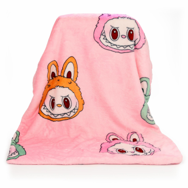 М'яка іграшка-плед, подушка 3 в 1 Лабубу 50 см Синій ТМ COLORFUL HOME LAB1BL - фото №4