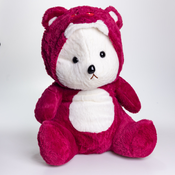 М'яка іграшка-плед, подушка 3 в 1 Ведмедик Тедді в костюмі Лотсо плед в іграшці 40×35×15 (см) дитячий плед іграшка 520-2R - фото