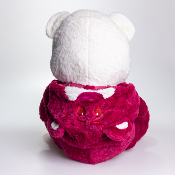 М'яка іграшка-плед, подушка 3 в 1 Ведмедик Тедді в костюмі Лотсо плед в іграшці 40×35×15 (см) дитячий плед іграшка 520-2R - фото №3