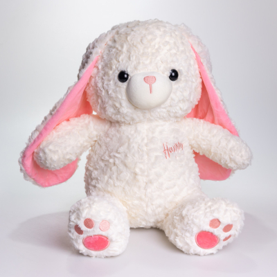 М'яка іграшка-плед, подушка 3 в 1 Зайчик плед в іграшці 35×32×40 (см) дитячий плед іграшка Білий 509-9W - фото