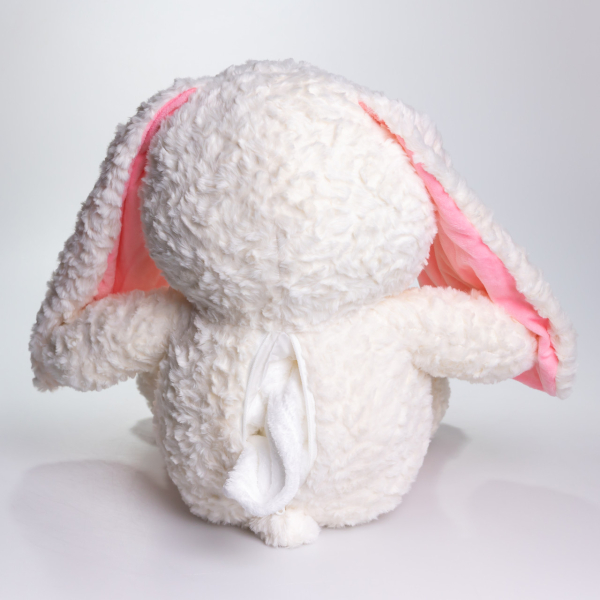 М'яка іграшка-плед, подушка 3 в 1 Зайчик плед в іграшці 35×32×40 (см) дитячий плед іграшка Білий 509-9W - фото №3