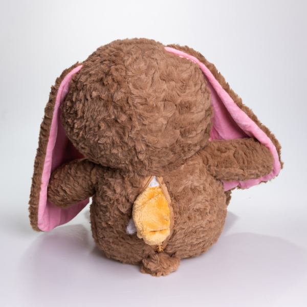 М'яка іграшка-плед, подушка 3 в 1 Зайчик плед в іграшці 35×32×40 (см) дитячий плед іграшка Коричневий 509-9BR - фото №2