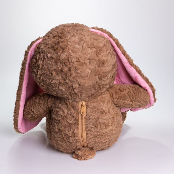 М'яка іграшка-плед, подушка 3 в 1 Зайчик плед в іграшці 35×32×40 (см) дитячий плед іграшка Коричневий 509-9BR - фото №4