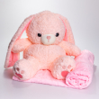 М'яка іграшка-плед, подушка 3 в 1 Зайчик плед в іграшці 35×32×40 (см) дитячий плед іграшка Рожевий 509-9P 509-9P - фото №2