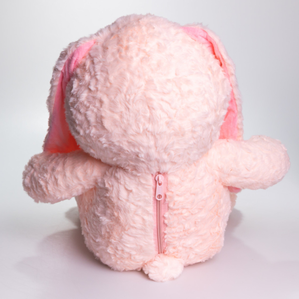 М'яка іграшка-плед, подушка 3 в 1 Зайчик плед в іграшці 35×32×40 (см) дитячий плед іграшка Рожевий 509-9P 509-9P - фото №4