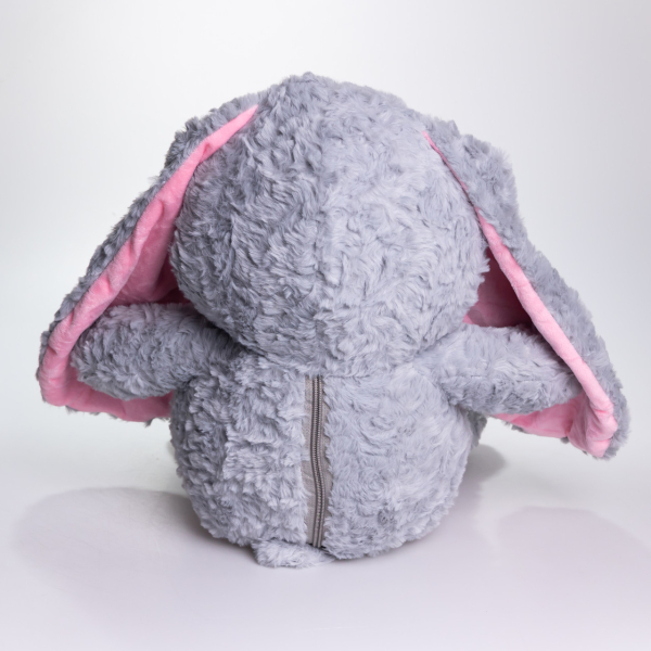 М'яка іграшка-плед, подушка 3 в 1 Зайчик плед в іграшці 35×32×40 (см) дитячий плед іграшка Сірий 509-9G - фото №2