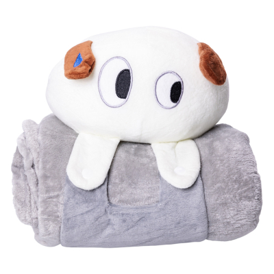 М'яка іграшка-плед Собачка 120×160 (см) 2 в 1 Сірий Colorful Home 5616-68G - фото