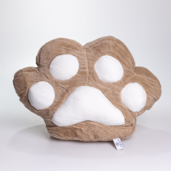М'яка іграшка-подушка з пледом і муфтою Лапка 40×40×25 (см) іграшка плед 3 в 1 дитячий плюшевий плед Коричневий 520-18BR