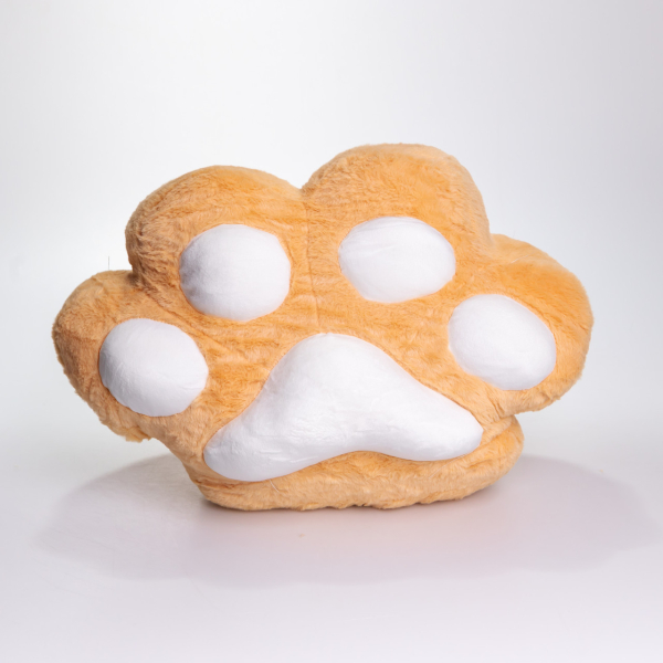 М'яка іграшка-подушка з пледом і муфтою 3 в 1 Лапка 40×40×25 (см) Помаранчевий Yiwu 520-18Y - фото