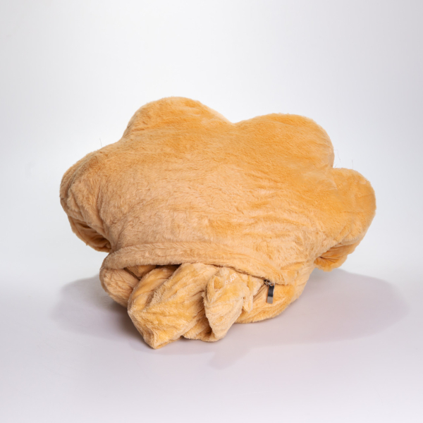 М'яка іграшка-подушка з пледом і муфтою 3 в 1 Лапка 40×40×25 (см) Помаранчевий Yiwu 520-18Y - фото №2