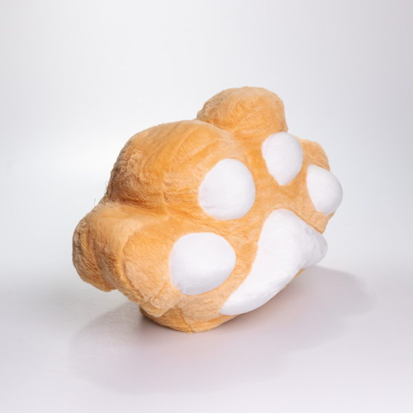 М'яка іграшка-подушка з пледом і муфтою 3 в 1 Лапка 40×40×25 (см) Помаранчевий Yiwu 520-18Y - фото №4