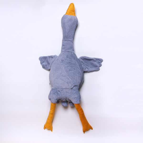 М'яка іграшка-подушка з пледом усередині Гусак-обіймусь 135 (см) іграшка плед 3 в 1 дитячий плюшевий плед Сірий 520-6G - фото №4