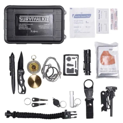 Туристичний набір для виживання в пластиковому чохлі 18х11х5 см похідний набір інструментів для кемпінгу Lugi HP-D-2