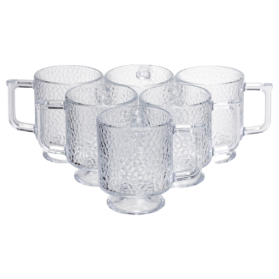 Набір чашок 6 шт для чаю та кави Goblet по 300 (мл) кружки скляні HP-19-L8 - фото