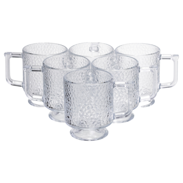 Набір чашок 6 шт для чаю та кави Goblet по 300 (мл) кружки скляні HP-19-L8 - фото