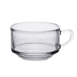 Набір чашок 6 шт для чаю та кави по 270 мл скляні прозорі HP-YH-69
