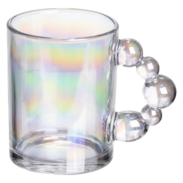 Набір чашок 6 шт для чаю та кави по 350 (мл) кружки скляні rainbow HP-19-ZD-4 - фото №2