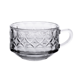 Набір прозорих чашок 6 шт 270 мл скляних для чаю, для кави HP-YH-11