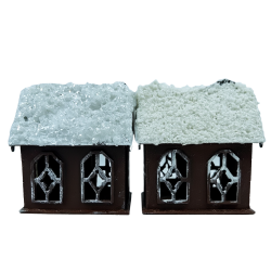 Декоративний новорічний будиночкок з дерева 20×12×5 (см) Шоколад 8066770822