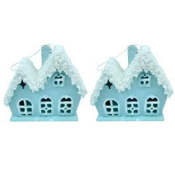 Декоративний новорічний будиночок з дерева 5×10×12 см Атлантик 28124499