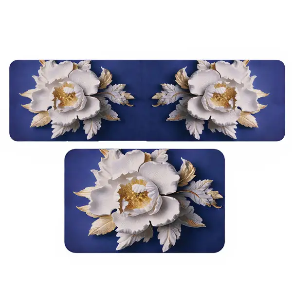 Набір діатомітових 3D килимків для ванної кімнати 2 шт 38×58/38×118 см HP-42-48 - фото