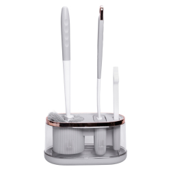 Набір для туалету настінний 3 в 1: 2 йоржики + щітка, йорж для унітазу силіконовий з щіткою йоржик для унітазу HP-35015-47G