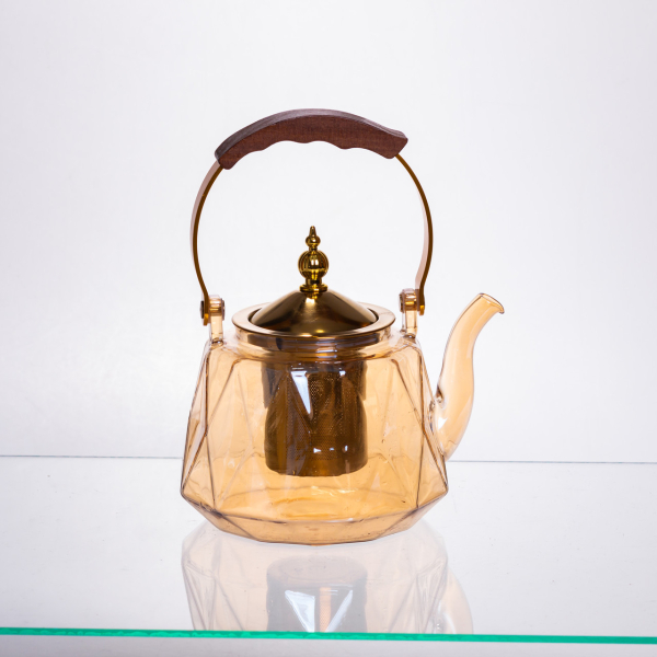 Набір для заварювання чаю зі скляним чайником та 6 чашок 64486-39 - фото