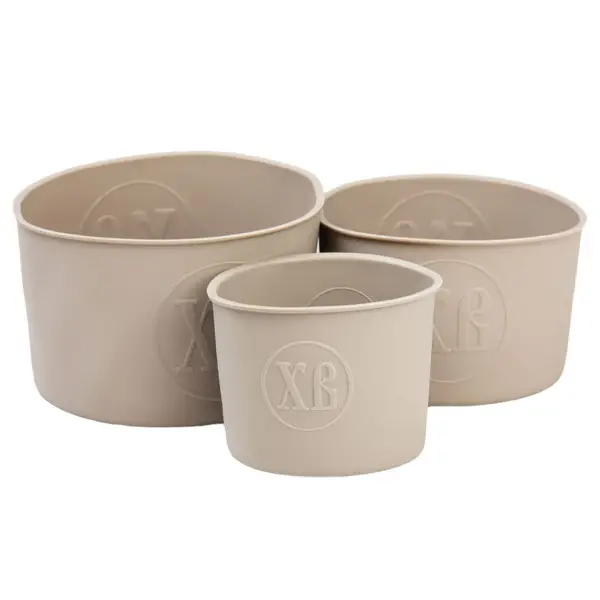 Набір форм для випікання пасхи силіконові 3 шт 1.7 л 1 л 0.6 л Бежевий HP-35-557BE - фото