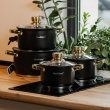 Набір каструль з нержавіючої сталі 4 штуки 6,1/3,9/2,8/2,1 л HP33523 - фото №7