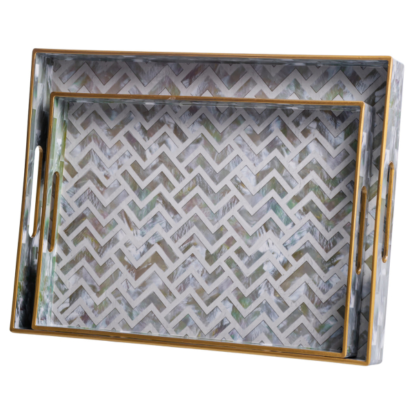 Набір прямокутних підносів для подачі їжі 2 (шт) 40×30×4 (см) HP-HK-16 - фото №4