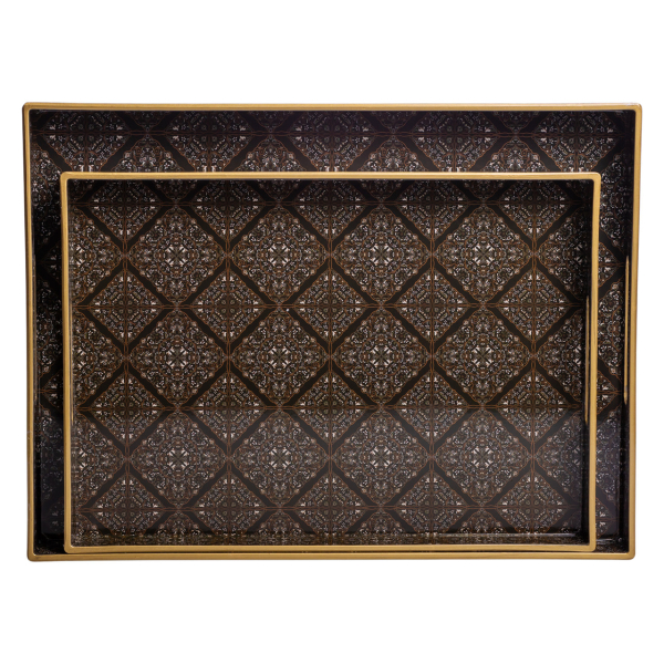 Набір прямокутних підносів для подачі їжі 2 (шт) 40×30×4 (см) HP-HK-14 - фото №5