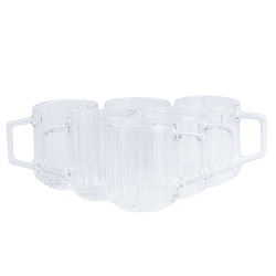 Набір чашок скляних 6 шт по 310 мл прозорі HP523