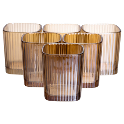 Набір склянок 6 (шт) 250 (мл) для лимонадів, соку, води, коктейлів Коричневий HP-19-AY-5