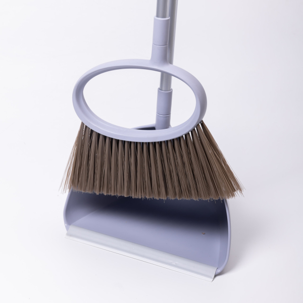 Набір віник і совок на довгій ручці для підлоги 71 см Фіолетовий HP-45-1V - фото №3