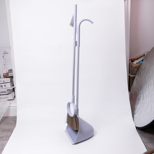 Набір віник і совок на довгій ручці для підлоги 71 см Фіолетовий HP-45-1V - фото №5