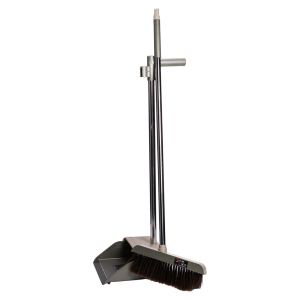 Набір віник та совок на довгій ручці для підлоги 27×25×103 (см) щітка віник для прибирання Зелений HP-35015-11GR - фото №3