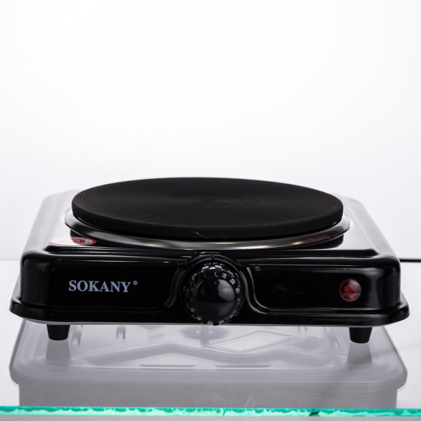 Настільна електрична плита SOKANY SK-5109 на одну конфорку 1000Вт Чорна - фото №2