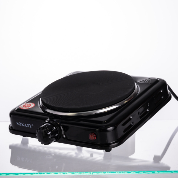 Настільна електрична плита SOKANY SK-5109 на одну конфорку 1000Вт Чорна - фото №5