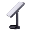 Настільне дзеркало з підсвічуванням 22 LED для макіяжу 21х16 см прямокутне на ніжці USB Чорне HP-10-4AB - фото №2