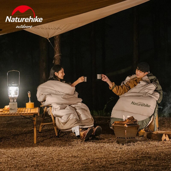 Спальний мішок з капюшоном Naturehike B400 NH21MSD11, бежевий - фото №2