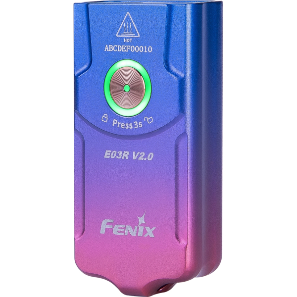Ліхтар наключний Fenix E03R V2.0, бузковий - фото №4