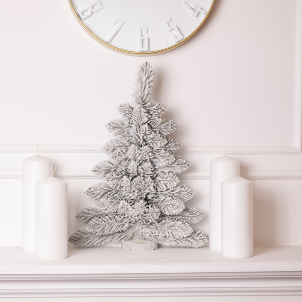 Штучна ялинка настінна Полонина 60 см на дерев'яній підставці SOK-M-V-2 - фото №3