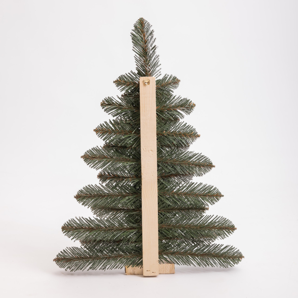 Штучна ялинка настінна Полонина 60 см на дерев'яній підставці SOK-M-V-1 - фото №2