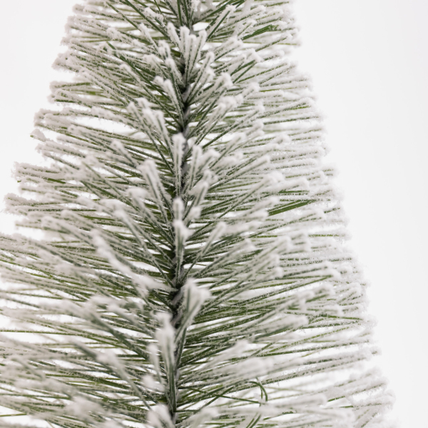 Новорічна настільна ялинка зимова Стріла 25 см на дерев'яній підставці SOK-М-12-2 - фото №3