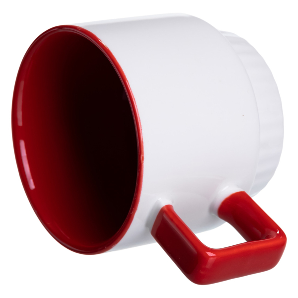 Новорічна порцелянова Новорічна лисиця 400 (мл) Біла з червоним Yiwu FM-CS-50L - фото №3