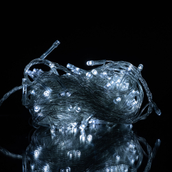 Новорічна гірлянда кімнатна нитка 10 м 120 LED білий провід Білий W120LED10MWW